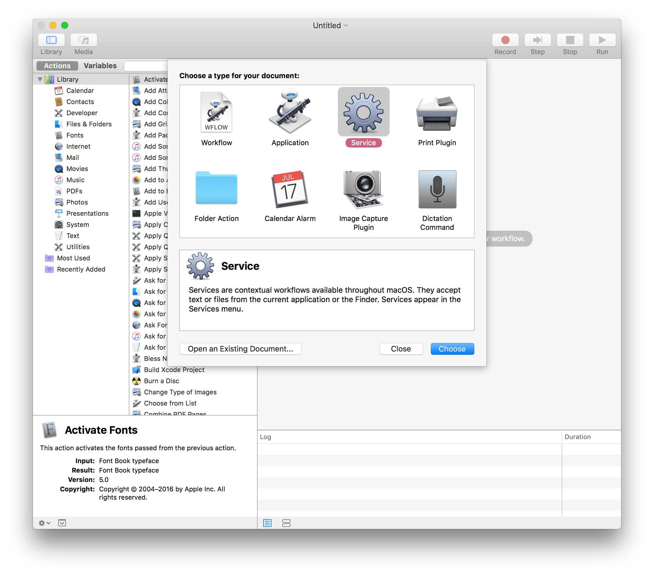 applescript wordservice